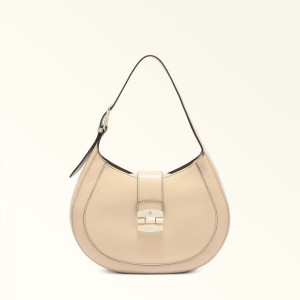 Borse A Tracolla Furla CLUB 2 Donna Beige | 1476-AXJKG