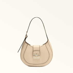 Borse A Tracolla Furla CLUB 2 Donna Beige | 4631-WKMDL