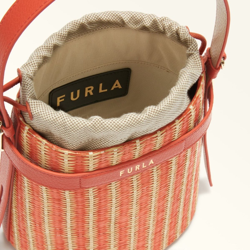 Borse A Secchiello Furla GIOVE Donna Rosse Gialle | 5469-TJDYP