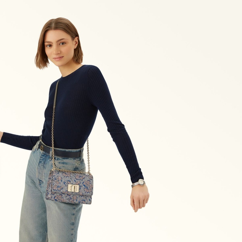 Borse Crossbody Furla 1927 Donna Argento | 4721-LPQUV