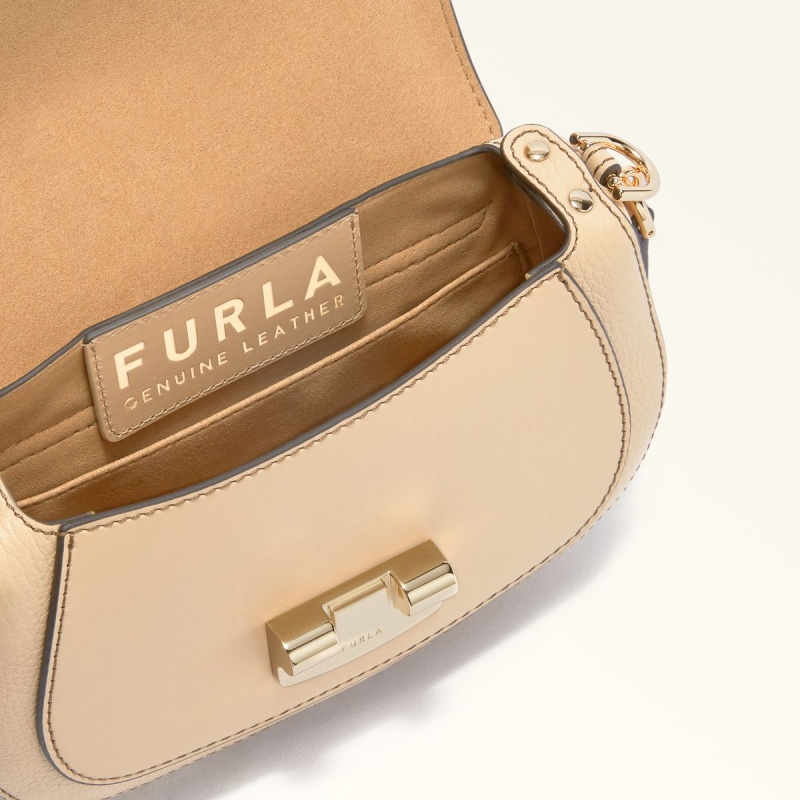 Borse Crossbody Furla CLUB 2 Donna Beige | 9653-HDORS