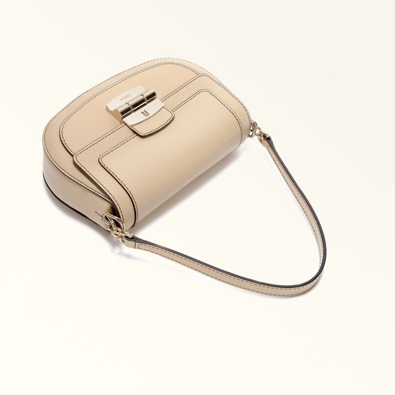 Borse Crossbody Furla CLUB 2 Donna Beige | 9653-HDORS