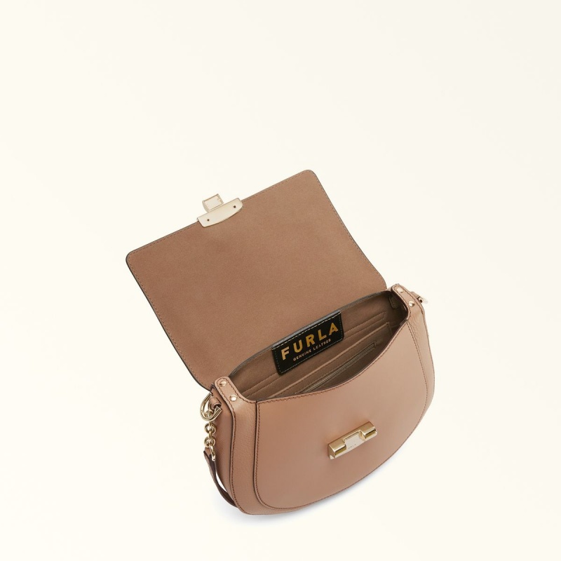 Borse Crossbody Furla CLUB 2 Donna Caffè | 8930-GVNLK