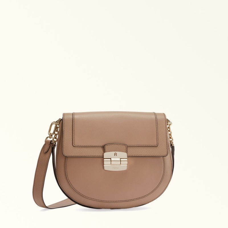 Borse Crossbody Furla CLUB 2 Donna Caffè | 8930-GVNLK