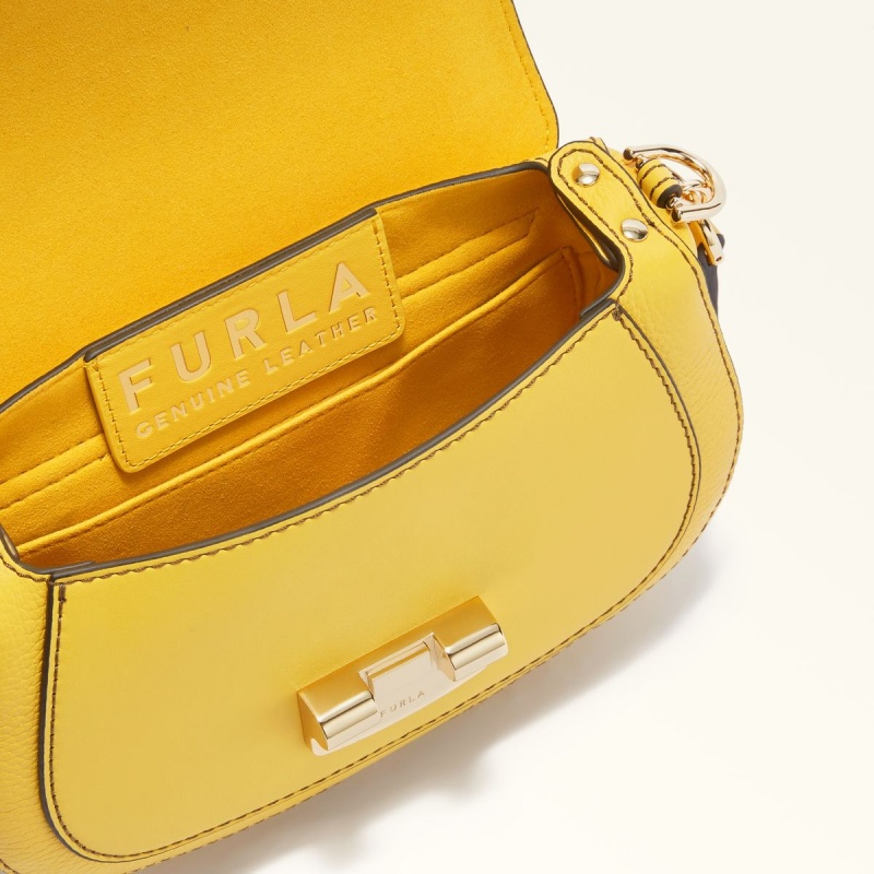 Borse Crossbody Furla CLUB 2 Donna Gialle | 5061-TOMVK