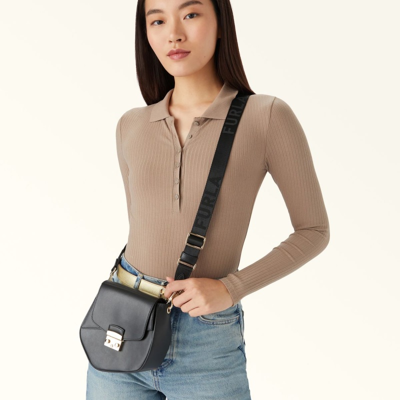 Borse Crossbody Furla METROPOLIS PRISMA Donna Nere | 7502-JSIEB