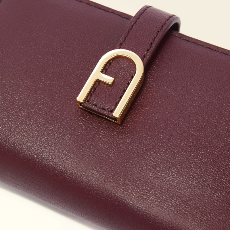 Portafogli Piccoli Furla FLOW Donna Bordeaux | 3097-RLOCV